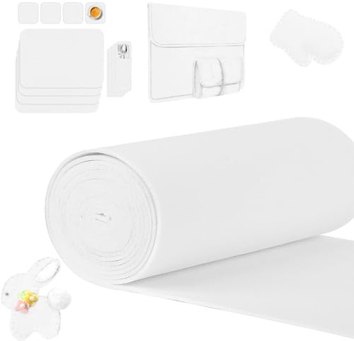YSWOVUO Rollo de Fieltro 30cm×300cm×3mm, Tela de Fieltro para Manualidades, Felt Rígido para Proyectos de Bricolaje, Bolsas de Felt Cosidas, Estuches para Lápices, Manteles Individuales