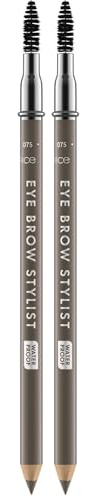 Catrice Eye Brow Stylist, Augenbrauenstift, Nr. 075, Grau, langanhaltend, matt, vegan, wasserfest, ohne Mikroplastikpartikel, Nanopartikel frei, 2er Pack (1.4g)