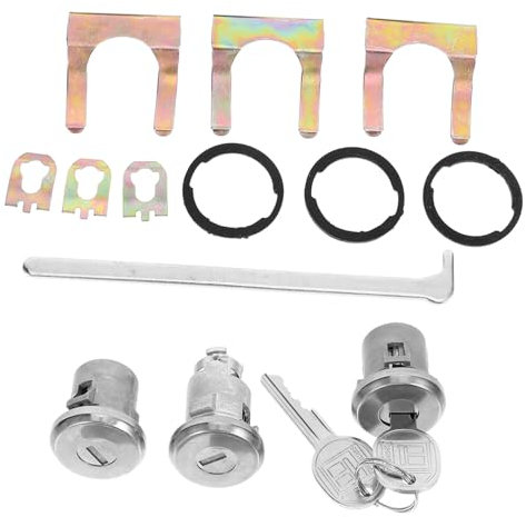 FIXOSHEE 1Satz Schließzylindersatz für Tür Kofferraum Kompatibel mit Einfacher Einbau Zuverlässige Langlebige Nutzung Nahtlose Integration Schließsystem