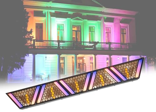QFGain Faretti Wall Washer A LED in Lega di Alluminio - Colore + Strobo + Luce di Riempimento, Lampada Par da Palco RGB da 300W, con Dimmer Lineare E Design A Giunzione - Luminosità 1600-1900 Lm