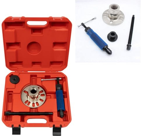 Estrattore per mozzi ruota idraulici, estrattore per alberi di trasmissione con pressa idraulica per mozzi ruota da 10 tonnellate con custodia rossa, kit di installazione per cuscinetti di rimozion