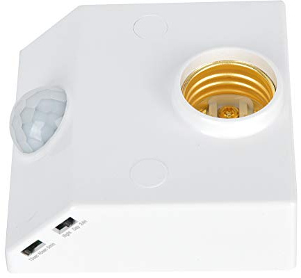 Stylebest Infrarot-Sensor-Bewegungsschalter, Verstellbare E27-Fassung für LED-Leuchtmittel, Energiesparende Geräte, Langlebiges, Flammhemmendes Material, 1 Einheit