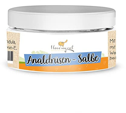 Anal Gland Ointment for Cats by I Love My Cat, 30 ml. Natural Care for Cats' Anal Glands with Insect Fat, Calendula, and Coconut Fat. Prevents Anal Gland Problems and Relieves Inflammation and Itching
