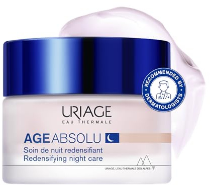 URIAGE AGE ABSOLU Mascarilla de noche reafirmante con Retinol, Ácido Hialurónico y Manteca de Karité – Booster Procolágeno X6 – Reduce visiblemente arrugas – Textura fresca y ultra cómoda