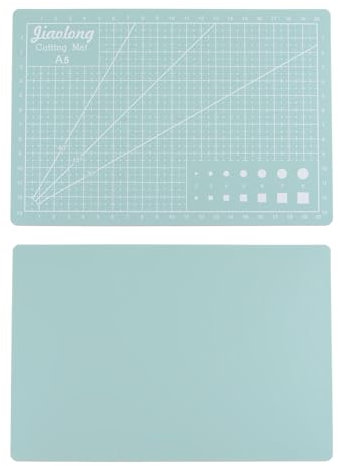 sourcing map A5 Selbstheilende Schneidematte 9x6 Doppelseitige Bastelschneide Brett für DIY Kunstwerke Nähen Schneiden Helle Grün