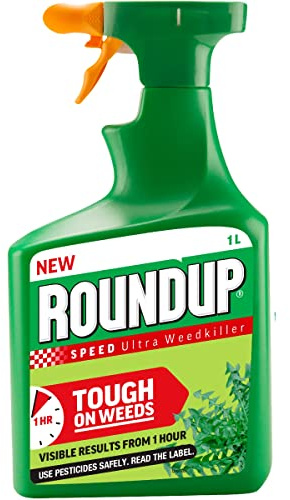 1L Round Up Ultra Weedkiller Tough on Weeds Visible Results from One Hour, No Glyphosate