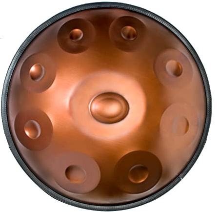 9 10 11 17 Noten Steel Zunge Drum 22 Zoll Handpan Meditation Drum in D Minor, Hang Drum mit Handpan Stand, Handpan Case, langlebig Schlägel und Staubfreies Tuch