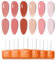 Tonitu G 6 Colori Jelly Smalto Semipermanente per Unghie in Gel Set Rosa Corallo Salmone Terra di Siena Nude Pesca Soak Off UV LED Gel Smalti Unghie Kit per Manicure Popolare Nail Art