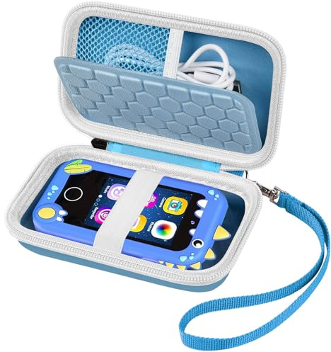 Kids Smartphone Case | AI Digital Camera Bag | for Luoba/for WEOLULI/for Joozfee/for VOGBY Learning Toys | Holder for Play Cell Phone Size Up to 5 in(L) * 2.7 in(W) | Over 7 Years Age (Sky Blue)