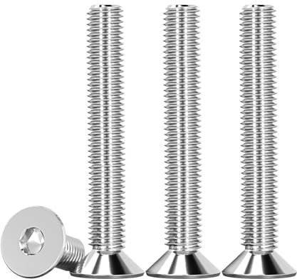 Drenky 25 Pièces M6 X 40mm Vis à Tête Fraisée, Six Pans Creux en Acier Inoxydable A2 V2A, Tête Abaissée Norme DIN 7991 / ISO 10642 Hexagonales Argent
