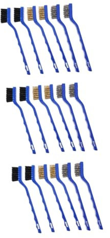 Healvian 3er-set Bürstenset Kratzbürste Mit Gebogenem Griff Für Die Reinigung Von Mauerwerk Stahldrahtbürste Zum Entfernen Von Farbablagerungen Und Rost 6 Stück * 3