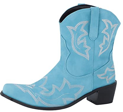 Bottine Femme Boots Botte Moto Fantaisie Equitation Vintage Chaussure Hiver Talon Classique Bottines Santiag Cowgirl Western Bottes Confort Chic Medieval Cuissarde