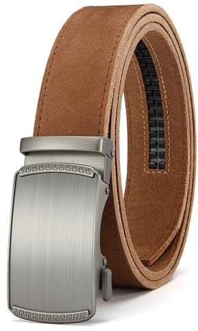 CHAOREN Cinturones Hombre - Cinturón Hombre Cuero sin Agujeros Ancho 35mm - Encaja en Cualquier Lugar