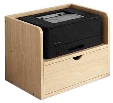CJHFR472SG Druckerständer Büro-Druckerregal, Desktop, Kleiner Druckerständer, Erhöhungsregal, kann A4-Papier auf Mehreren Ebenen unterbringen Druckertisch(Natural)