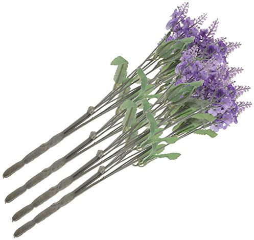 Holibanna 4Stücke Realistische Lavendel Bouquets Falsche Blumen Für Hochzeiten Partys Und Home Dekoration Imitation Lavendel Pflanzen Für Entspannende