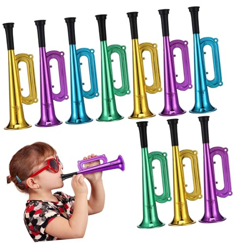 WOONEKY 10piezas Altavoz Colorido Para Trompeta De Juguete De Plástico Para Animar Fiestas Estadio Accesorios Para Eventos Deportivos y Celebraciones
