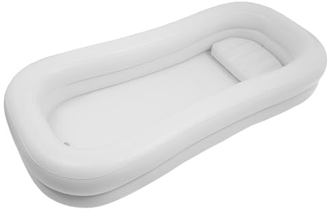 Vasca da bagno gonfiabile, set doccia gonfiabile con sacco d'acqua e pompa ad aria, bagno a letto per disabili, anziani