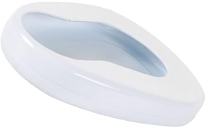 Urinal Bettpfanne aus Emaille, Konturierte Form, Weiß für Bettlägerige