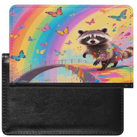 Rainbow Bridge Étui de passeport unique en polyuréthane ultra fin et compact facile à transporter pour homme et femme