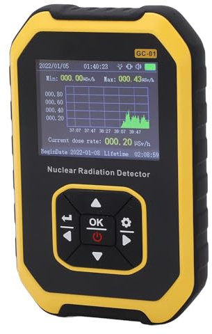 ZDETGU Geigerzähler, Nuklearer Strahlungsdetektor, Digitales Radioaktives Dosimeter für Echtzeit-Beta-Gamma-X-Überwachung in Fliesen, Marmor und Arbeitssicherheit
