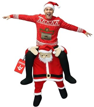 Morph Costume Babbo Natale A Cavalluccio Adulto, Costume Di Babbo Natale Uomo
