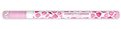 PartyDeco Konfettikanone Set - Konfetti Bombe - Für Hochzeit Geburtstag Verlobung - Konfetti Shooter Popper - Rosenblätter Rosa - 80 cm