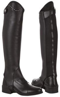 Busse Wadenchaps Soft Crystal, SL, Schwarz/Kristall-Silber