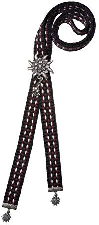 Trachtenband/Trachtenbinder/Trachtenkrawatte/Schleife Herren Schwarz Rot