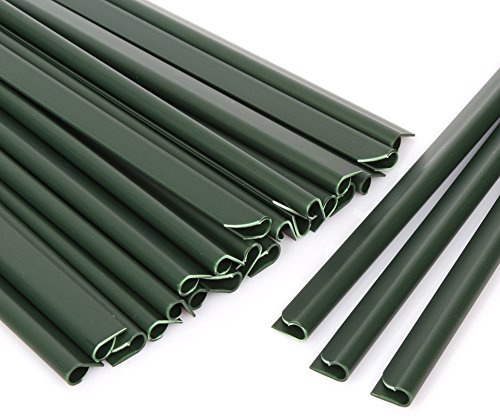 LEUTED 72 Stück Befestigungsclips, PVC Klemmschiene für Sichtschutz Garten, Klemmstreifen zur Befestigung von Sichtschutzstreifen Sichtschutzfolie Zaunfolie, Grün