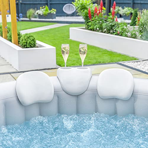 Coussin de Spa et Porte Gobelet pour Spa Gonflable | Set Confort Spa | Kit d'accessoires pour Spa