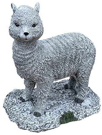 stoneandstyle Steinfigur Alpaka frostfest Steinguss Gartenfigur wetterfest