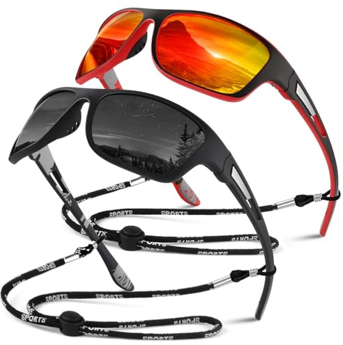 Sunier Occhiali da Sole da Uomo Donna Polarizzati Sportivi Guida Pesca Ciclismo Protezione UV400 al 100%