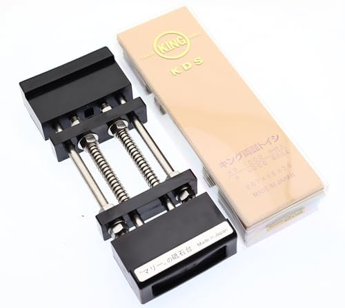 Kit de piedra de afilar japonesa King doble cara 1000 6000 y soporte antideslizante mesa base ajustable para piedra afilada, tamaño 185-225 mm fabricado en Japón