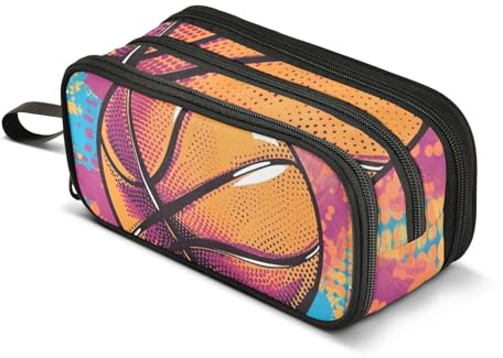 Astuccio portapenne pop art, grande capacità, per ragazzi e ragazze, 3 scomparti, cancelleria, studenti, scuola, ufficio, lavoro