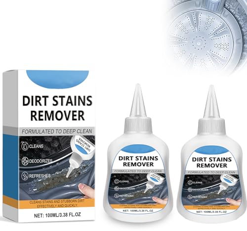 Gel Quitamanchas Limpiador De Lavadora Doméstica, Limpiador De Manchas Pesadas Elimina Fácilmente Las Manchas De Duchas, Lavadoras, Tiras De Refrigerador, Fregadero, 2 Piezas