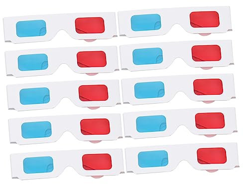 Occhiali 3d in Carta e Plastica 10 Pezzi per Video e Immagini