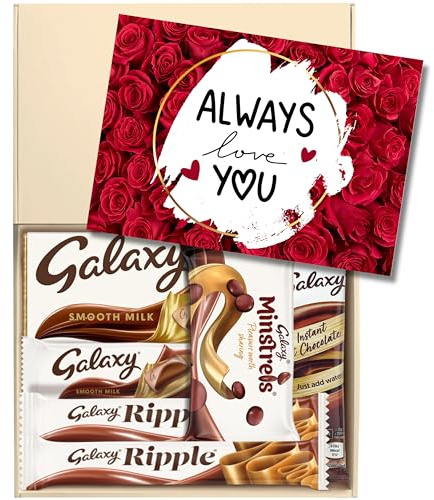 Chocohugs Chocolate Gift Box Hamper | Personalized Galaxy Chocolate Gift Box for Her/Him/Lover/Partner/Wife/Husband | Filled with Galaxy Chocolate Bars | Box of Chocolates