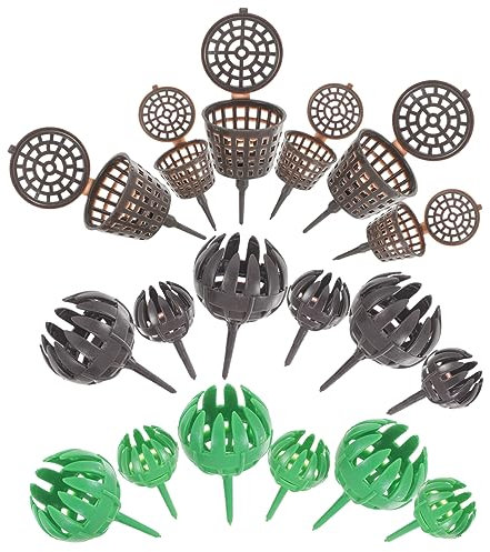 Abaodam 30pièces Boîte à Engrais Plastique Réutilisable Pour Bonsaï Paniers à Engrais Pour Plantation Avec Couvercle Pour