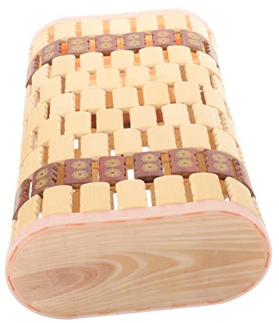 Cuscino da sauna per spa e casa, per cervicale, cuscino estivo in bambù, comodo supporto per la testa, perfetto per Mahjong e relax, colore kaki, accessorio essenziale per la sauna