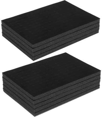 9 Inserti Per Cassetti Per Gioielli Vassoi Organizer In Schiuma Pe - Cuscino Nero Per Scatola Di Collane - Imbottitura Morbida Per Espositori Di Bracciali Orologi E Orecchini