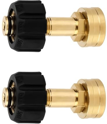 High Pressure Washer Quick Connects Coupling 3/4In Female Thread Adapter M22-14mm Copper Water Hose Adapter Set Garden Hose to Sprayer Connectors
