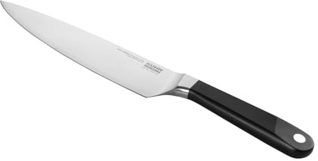 Kuhn Rikon Culinary Forged Large Chef’s Knife Rockwell-Hardened Carbon Steel Blade. Durable, Sharp Knife. Total Length = 34cm. Blade Length = 20cm. Full Tang Construction for Perfect Balance.