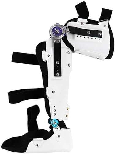 JUJUJ 1pc Adjustable Hinged Post Op Knee Brace Immobilizer - Breathable Support for Pain Relief & Protection(Left,Large)