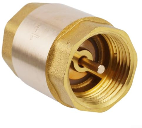 Niceminiwall Brass Check Valve for Plumbing Systems, 1/2 Inch 3/4 Inch 1 Inch (DN15 DN20 DN25), 20-Bar Pressure Rating, For Rain Barrels Pumps Washing(1inch)