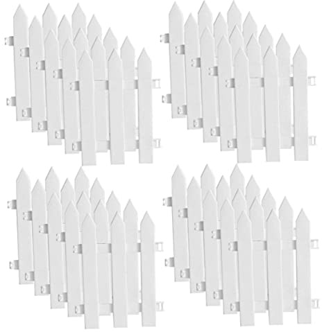 AZIDWERYQ Staccionata in plastica per Albero di Natale, Decorazione per Giardino, Prato, Cortile, casa, Matrimonio, Bianco, 20 Pezzi
