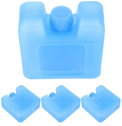 GLEAVI Packs de Glace Portables 4pcs en Plastique Bleu, Boîtier Réfrigéré | Glacière à Blocs Réfrigérants, Conteneurs de Glace Réfrigérants Vacances, Blocs de Glace Réutilisables