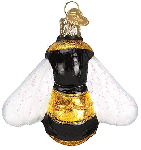 Old World Christmas Bee Collection Glass Blown Ornaments for Christmas Tree Bumblebee 3 Inches