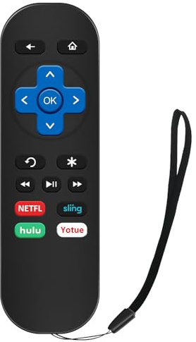 Gvirtue Replacement Remote Control Compatible with Roku Box Model: Roku 1, Roku 2(HD, XD, XS), Roku 3, Roku LT, HD, XD, XDS, Roku N1, Roku Express, Roku Express+