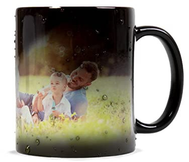 Tazza Magica Personalizzata con Foto - Stampa su Mug 300 ml in Ceramica - Immagine Compare con il Calore
