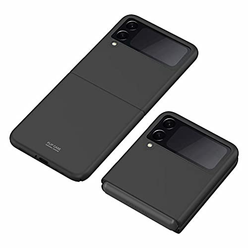 RanTuo Funda para Samsung Galaxy Z Flip 3, Súper Ligero Elegante Fina Funda, Anti-Scratch, Antideslizante, Antihuellas, Carcasa Case para Samsung Galaxy Z Flip 3.(Negro)